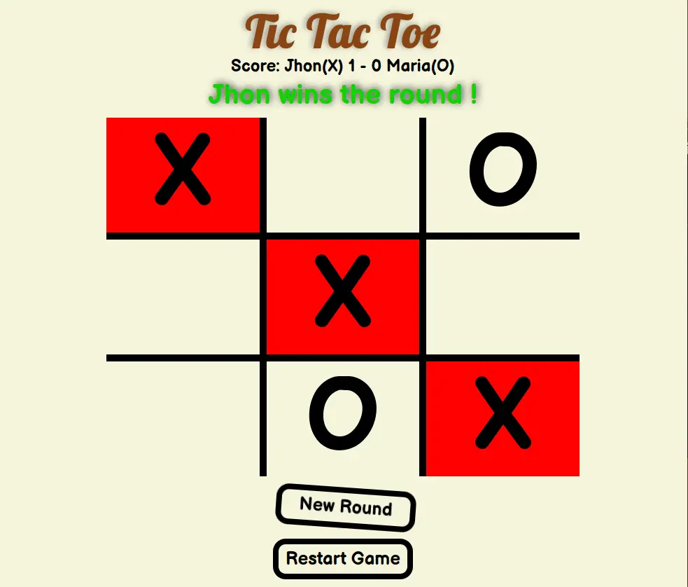 My Tic-Tac-Toe Project : r/theodinproject